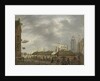 The small Fish Market at the Corner of Brouwersgracht and the Singel by Johannes Jelgerhuis