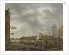 The small Fish Market at the Corner of Brouwersgracht and the Singel by Johannes Jelgerhuis