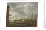 The small Fish Market at the Corner of Brouwersgracht and the Singel by Johannes Jelgerhuis