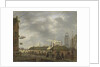 The small Fish Market at the Corner of Brouwersgracht and the Singel by Johannes Jelgerhuis