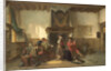 Waiting room with soldiers by Herman Frederik Carel ten Kate