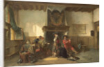 Waiting room with soldiers by Herman Frederik Carel ten Kate