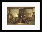 Waiting room with soldiers by Herman Frederik Carel ten Kate
