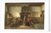 Waiting room with soldiers by Herman Frederik Carel ten Kate