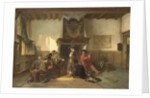 Waiting room with soldiers by Herman Frederik Carel ten Kate