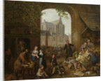 Two drunks on the market near the Westerkerk, Amsterdam by Peter Paul Joseph Noël