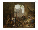 Two drunks on the market near the Westerkerk, Amsterdam by Peter Paul Joseph Noël