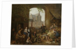 Two drunks on the market near the Westerkerk, Amsterdam by Peter Paul Joseph Noël