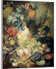 Still Life with Flowers, Fruit and Birds by Jan van Os