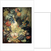 Still Life with Flowers, Fruit and Birds by Jan van Os