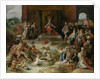 Allegory on the Abdication of Emperor Charles V in Brussels Belgium by Frans Francken II