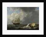 Ships on a Stormy Sea by Johannes Christiaan Schotel