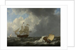 Ships on a Stormy Sea by Johannes Christiaan Schotel