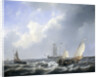 Seascape from the Zeeland Waters, near the Island of Schouwen, The Netherlands by Petrus Johannes Schotel