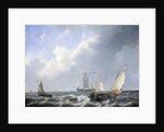 Seascape from the Zeeland Waters, near the Island of Schouwen, The Netherlands by Petrus Johannes Schotel