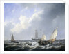 Seascape from the Zeeland Waters, near the Island of Schouwen, The Netherlands by Petrus Johannes Schotel