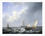 Seascape from the Zeeland Waters, near the Island of Schouwen, The Netherlands by Petrus Johannes Schotel