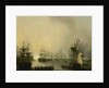 Bombardment of Palembang, Sumatra, by the Dutch Fleet, 24 June 1821, Indonesia by Martinus Schouman
