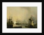Bombardment of Palembang, Sumatra, by the Dutch Fleet, 24 June 1821, Indonesia by Martinus Schouman