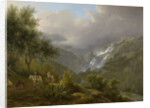 The Cascades at Tivoli, with a Storm Approaching by Abraham Teerlink
