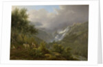 The Cascades at Tivoli, with a Storm Approaching by Abraham Teerlink