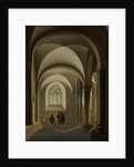 The westernmost bays of the south aisle of the Mariakerk in Utrecht, The Netherlands by Pieter Jansz. Saenredam