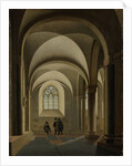 The westernmost bays of the south aisle of the Mariakerk in Utrecht, The Netherlands by Pieter Jansz. Saenredam