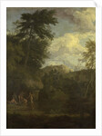 Arcadian Landscape with Diana Bathing by Johannes Glauber