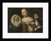 Portrait of a young woman with three children by Wallerant Vaillant