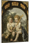 Christian Allegory with two Children with Cross and Chalice by Anonymous