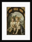 Christian Allegory with two Children with Cross and Chalice by Anonymous