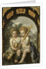 Christian Allegory with two Children with Cross and Chalice by Anonymous