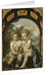 Christian Allegory with two Children with Cross and Chalice by Anonymous
