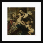 Portrait of a woman with four children, depicted as Caritas by Jürgen Ovens