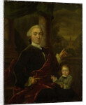 Family Portrait of Jan van de Poll, Banker and Burgomaster of Amsterdam with his young Son Harman by Jan Maurits Quinkhard