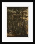 View of a Forest with Hunters by Jan Hackaert