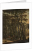 View of a Forest with Hunters by Jan Hackaert
