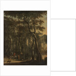 View of a Forest with Hunters by Jan Hackaert