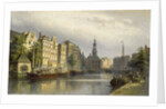 The Singel, Amsterdam, looking towards the Mint. by Eduard Alexander Hilverdink