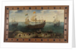 The Amsterdam four-masted Ship De Hollandse Tuyn and other Ships Return from Brazil under Command of Paulus van Caerden by Hendrik Cornelisz. Vroom