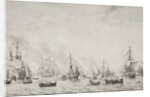 The Battle of the Downs by Willem van de Velde I