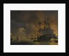Fire on the Wharves of Algiers shortly after the beginning of the Bombardment by the Anglo-Dutch Fleet, 27 August 1816 by Nicolaas Baur