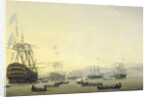 Council of War aboard The Queen Charlotte Held by Lord Exmouth before the Bombardment of Algiers, 26 August 1816 by Nicolaas Baur