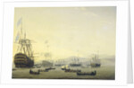 Council of War aboard The Queen Charlotte Held by Lord Exmouth before the Bombardment of Algiers, 26 August 1816 by Nicolaas Baur