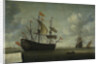 The Taking of the English Flagship The Royal Charles during the Expedition to Chatham, June 1667 (Raid on the Medway Kent UK) by Jeronymus van Diest II