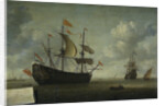 The Taking of the English Flagship The Royal Charles during the Expedition to Chatham, June 1667 (Raid on the Medway Kent UK) by Jeronymus van Diest II
