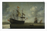 The Taking of the English Flagship The Royal Charles during the Expedition to Chatham, June 1667 (Raid on the Medway Kent UK) by Jeronymus van Diest II