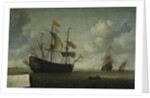 The Taking of the English Flagship The Royal Charles during the Expedition to Chatham, June 1667 (Raid on the Medway Kent UK) by Jeronymus van Diest II