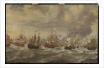 Episode from the Four Days' Naval Battle, 11-14 June 1666, of the Second Anglo-Dutch War, 1665-67 by Willem van de Velde I