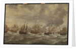 Episode from the Four Days' Naval Battle, 11-14 June 1666, of the Second Anglo-Dutch War, 1665-67 by Willem van de Velde I